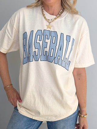 Baseball Polka Dots Wholesale Comfort Color Graphic Tee - Limeberry Wholesale