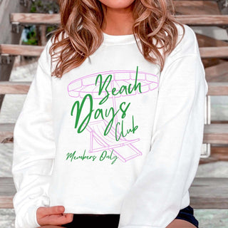 Beach Days Club Wholesale Graphic Sweatshirt - Limeberry Wholesale