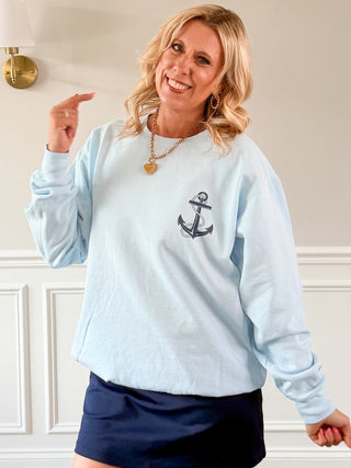 Boat Season Front & Back Wholesale Comfort Color Sweatshirt - Limeberry Wholesale