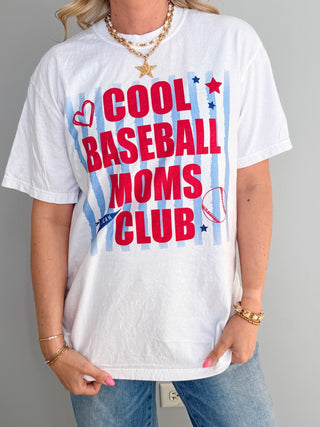 Cool Baseball Moms Club Wholesale Comfort Color Graphic Tee - Limeberry Wholesale