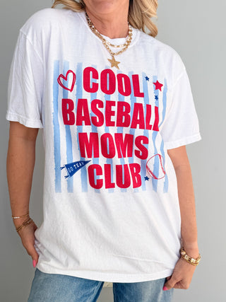 Cool Baseball Moms Club Wholesale Comfort Color Graphic Tee - Limeberry Wholesale