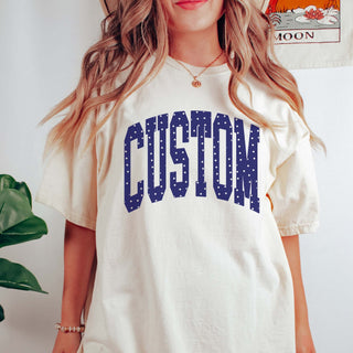 Custom Collegiate Team Polka Dots Wholesale Comfort Color Graphic Tee - Limeberry Wholesale