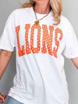 Custom Collegiate Team Stars Wholesale Comfort Color Graphic Tee - Limeberry Wholesale