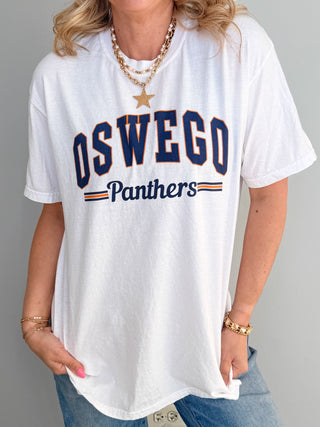 Custom Team And Mascot With Stripes Wholesale Comfort Color Graphic Tee - Limeberry Wholesale