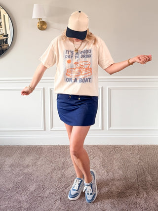 Good Day To Drink On A Boat Wholesale Comfort Color Graphic Tee - Limeberry Wholesale