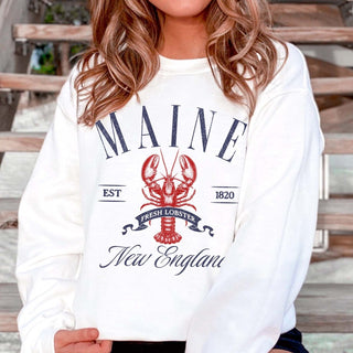 Maine Fresh Lobster Wholesale Graphic Sweatshirt - Fast TAT - Limeberry Wholesale