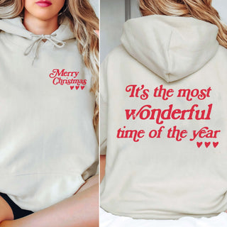 Merry Christmas Retro Wholesale Graphic Hoodie Front & Back Design - Limeberry Wholesale