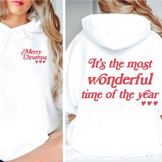 Merry Christmas Retro Wholesale Graphic Hoodie Front & Back Design - Limeberry Wholesale
