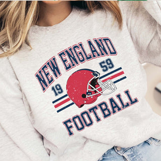 New England Football Wholesale Graphic Sweatshirt - Quick Shipping - Limeberry Wholesale