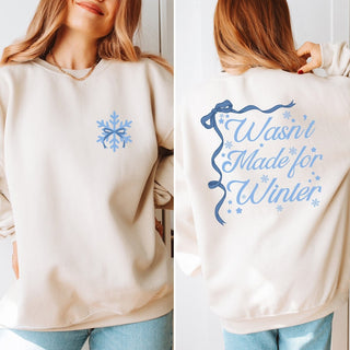 Not Made For Winter Front And Back Wholesale Graphic Sweatshirt - Fast TAT - Limeberry Wholesale