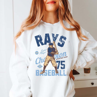 Rays Vintage Baseball Wholesale Graphic Sweatshirt - Fast Shipping - Limeberry Wholesale