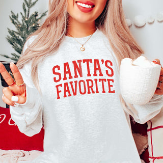 Santa's Favorite Wholesale Graphic Sweatshirt - Limeberry Wholesale