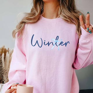 Winter Bow Wholesale Graphic Sweatshirt - Quick Shipping - Limeberry Wholesale